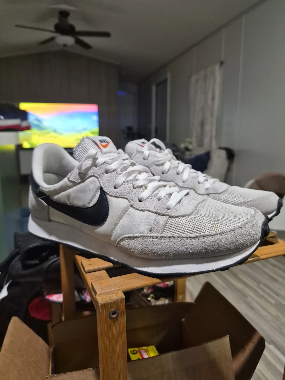 Nike Men’s Classic Runner Sneakers in White and Black